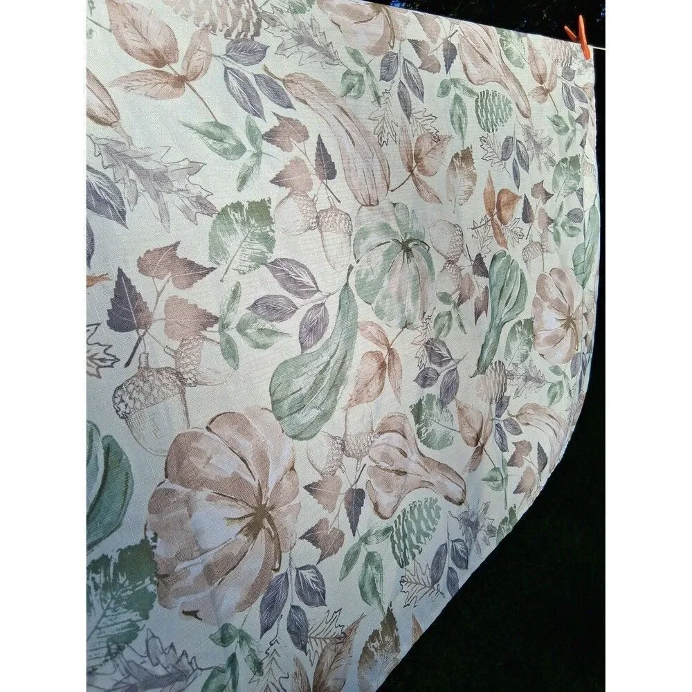 Rectangle Tablecloth Fall Thanksgiving Leaves Acorns Pumpkins Table Cloth